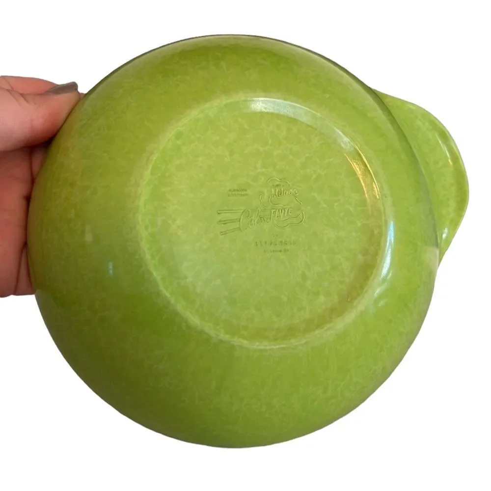 Melmac Color Flyte by Branchell Cup Saucer Bowl Small Plate Green Vintage